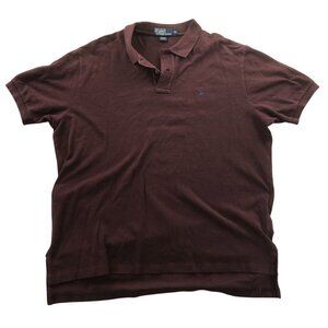Polo Ralph Lauren Mens Polo Shirt XL Red Classic Casual Short Sleeve Cotton